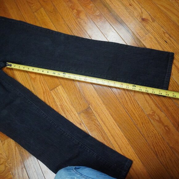 Jordache Jeans Womens 12 Black Straight Leg Mid Rise Embellished Pockets Stretch - Picture 7 of 9